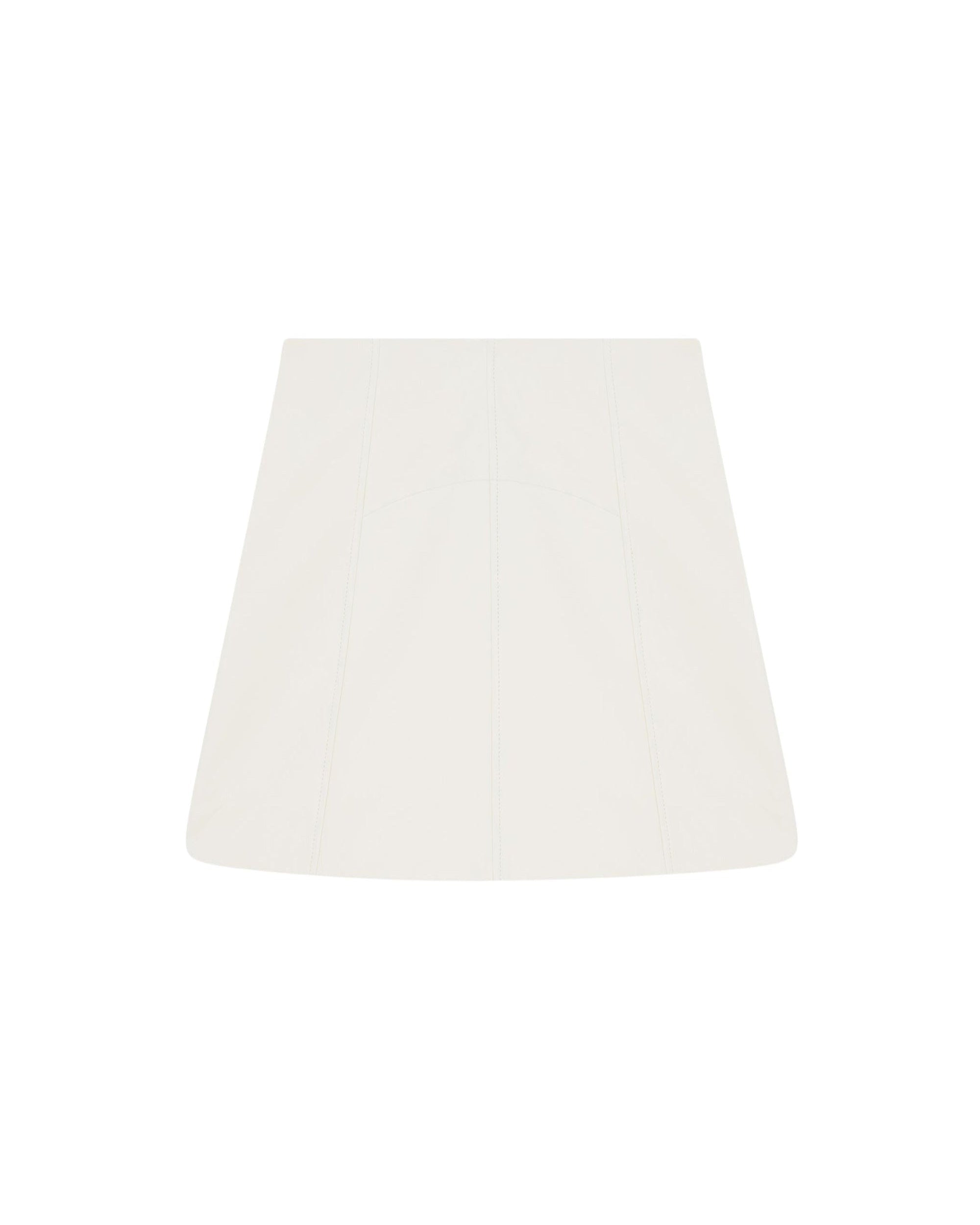 Baila short skirt in leather - Off White
