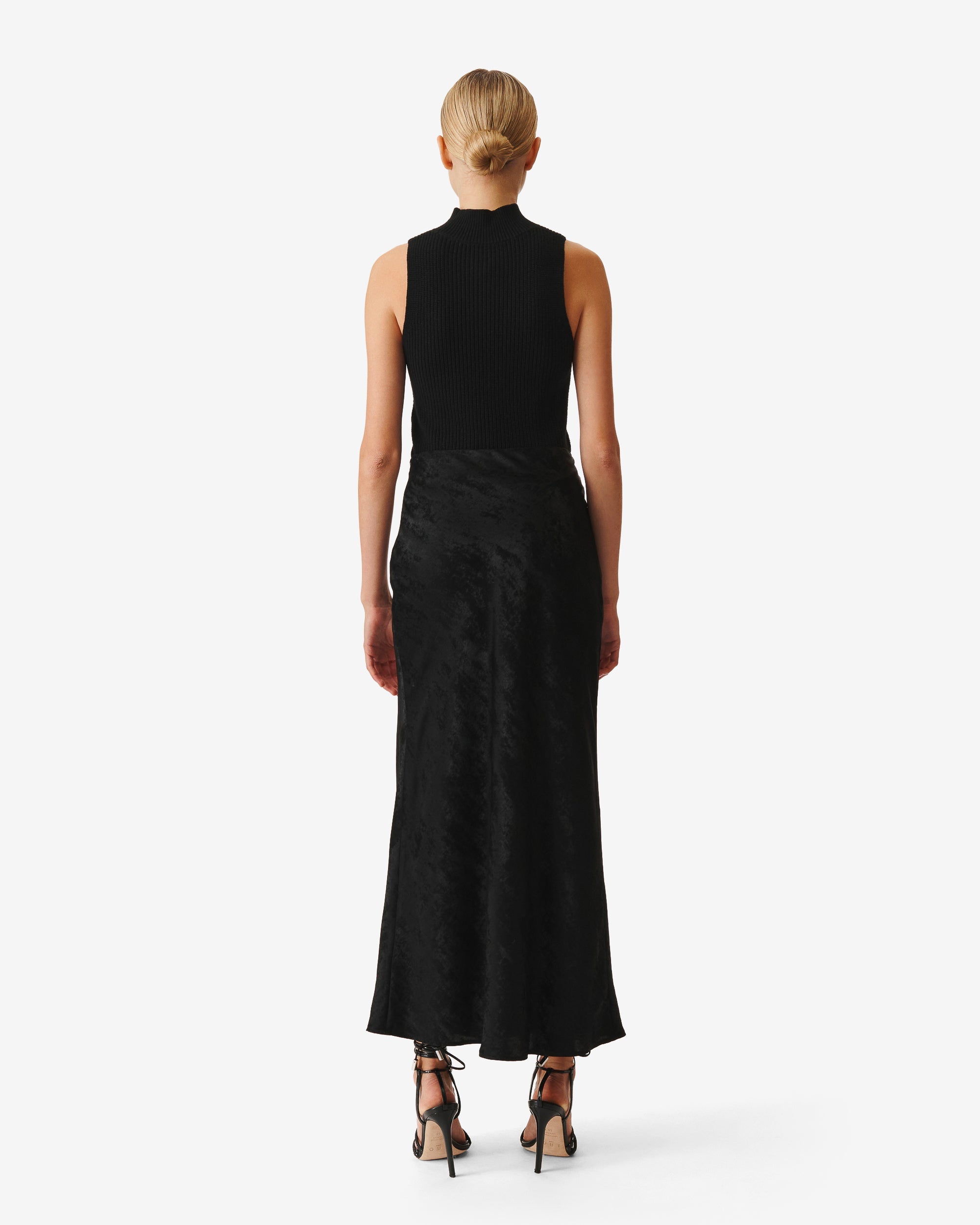 Carisa maxi skirt - Shiny Black