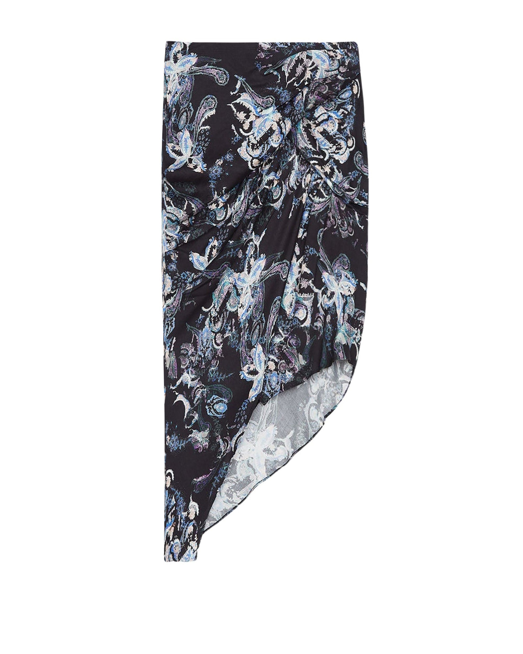 Cartina midi skirt - Black Multico