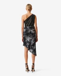 Cartina midi skirt - Black Multico
