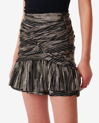 Dustan short skirt - Black & Gold