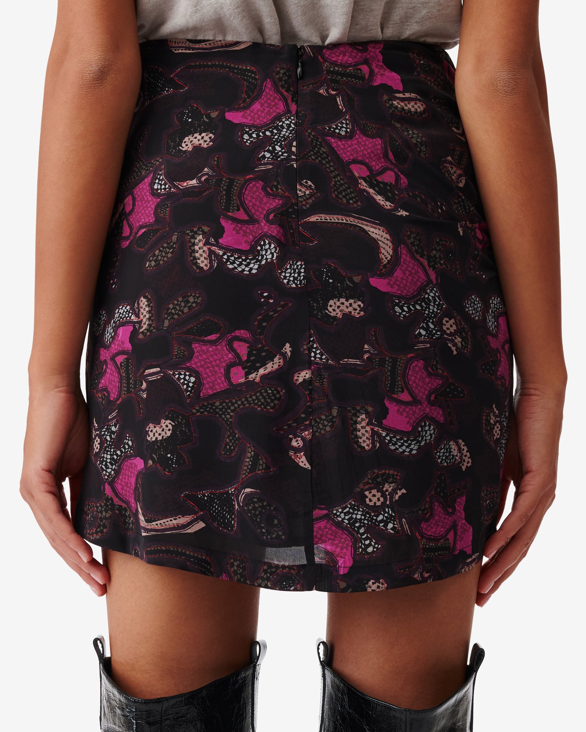 Fidi short skirt - Black & Pink