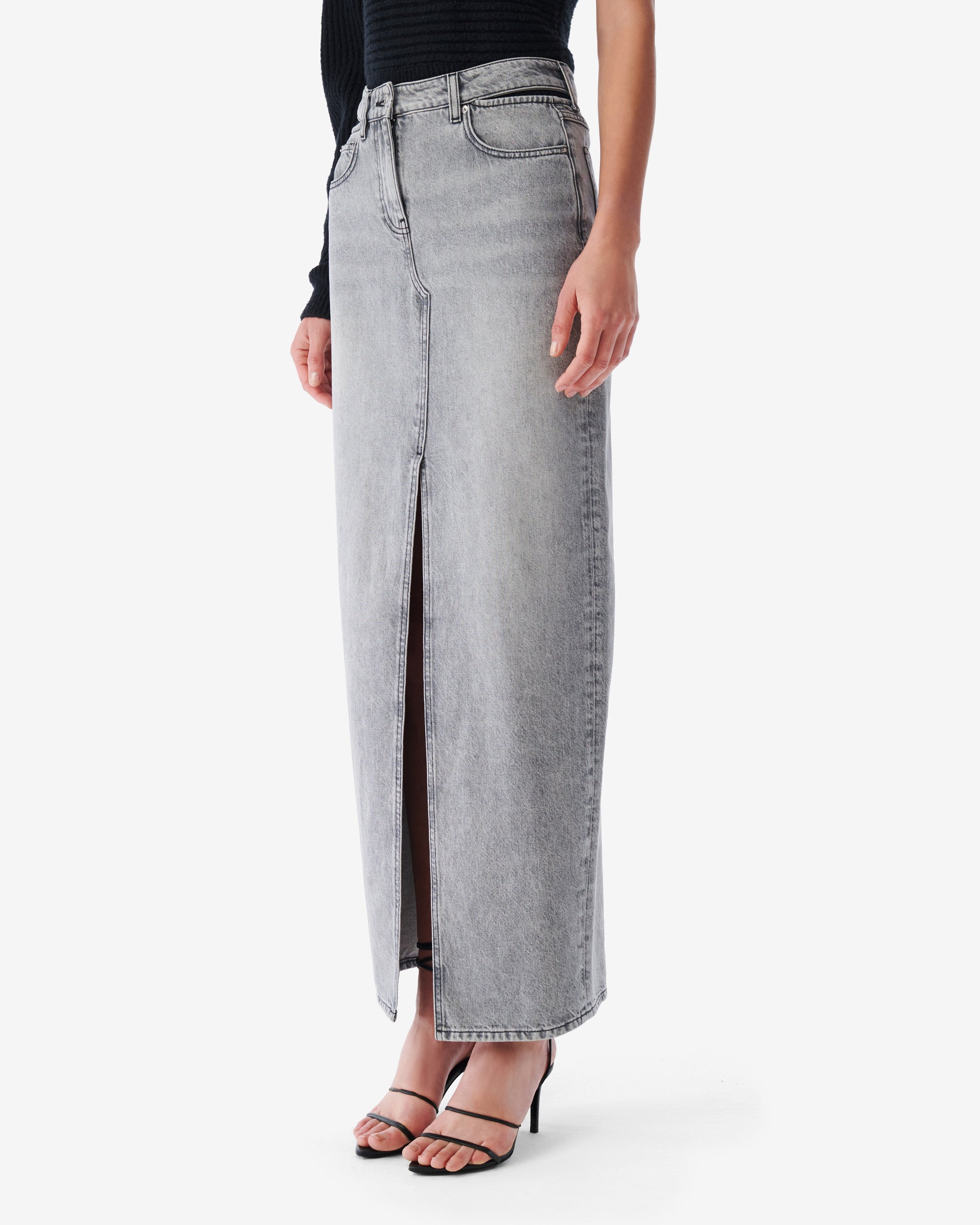 Finji slit skirt - Grey Used