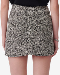 Hortense short skirt - Black & Ecru