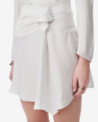 Isadie short skirt - White & Silver