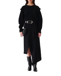 Jelena skirt in wool blend - Black