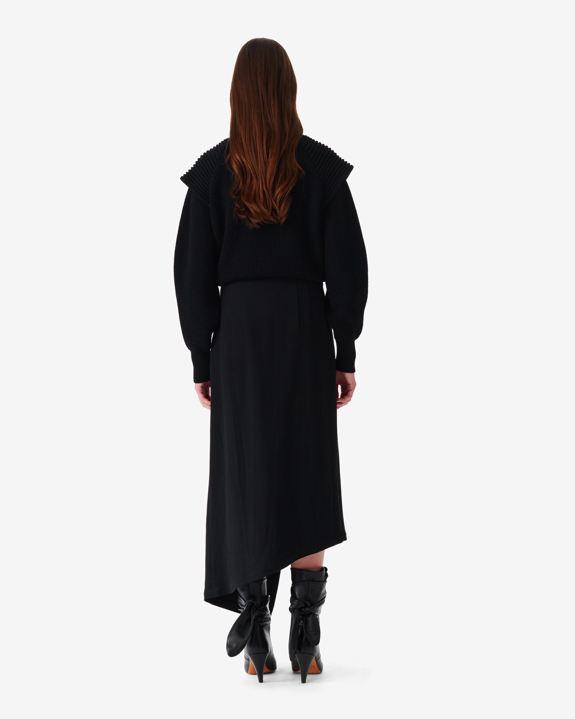 Jelena skirt in wool blend - Black