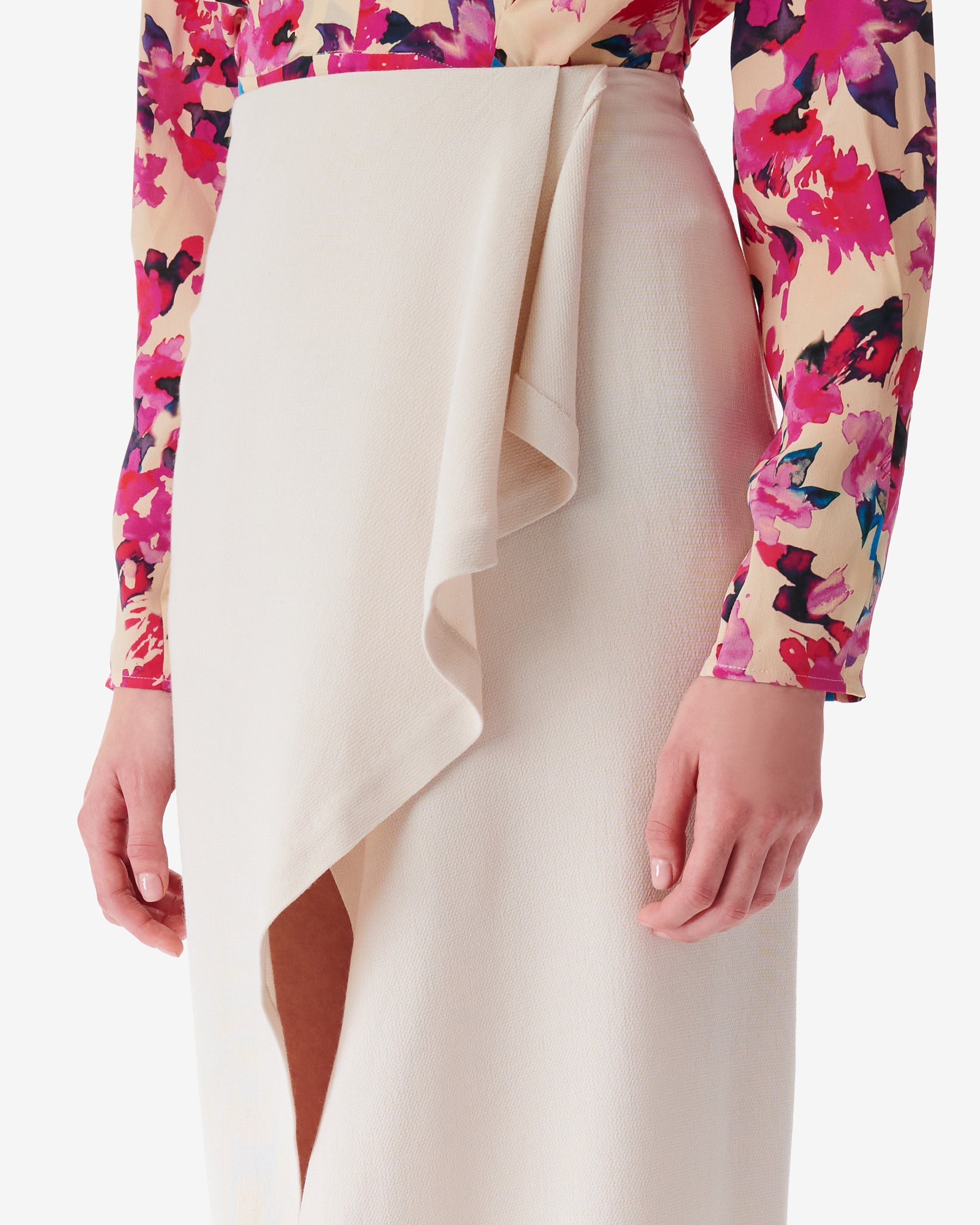 Jelena skirt in wool blend - Ecru