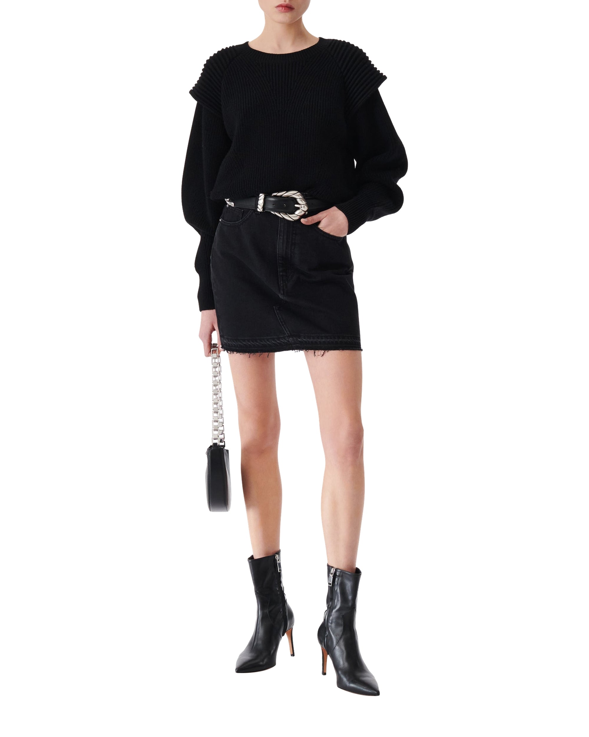Kavala short skirt - Black Stone