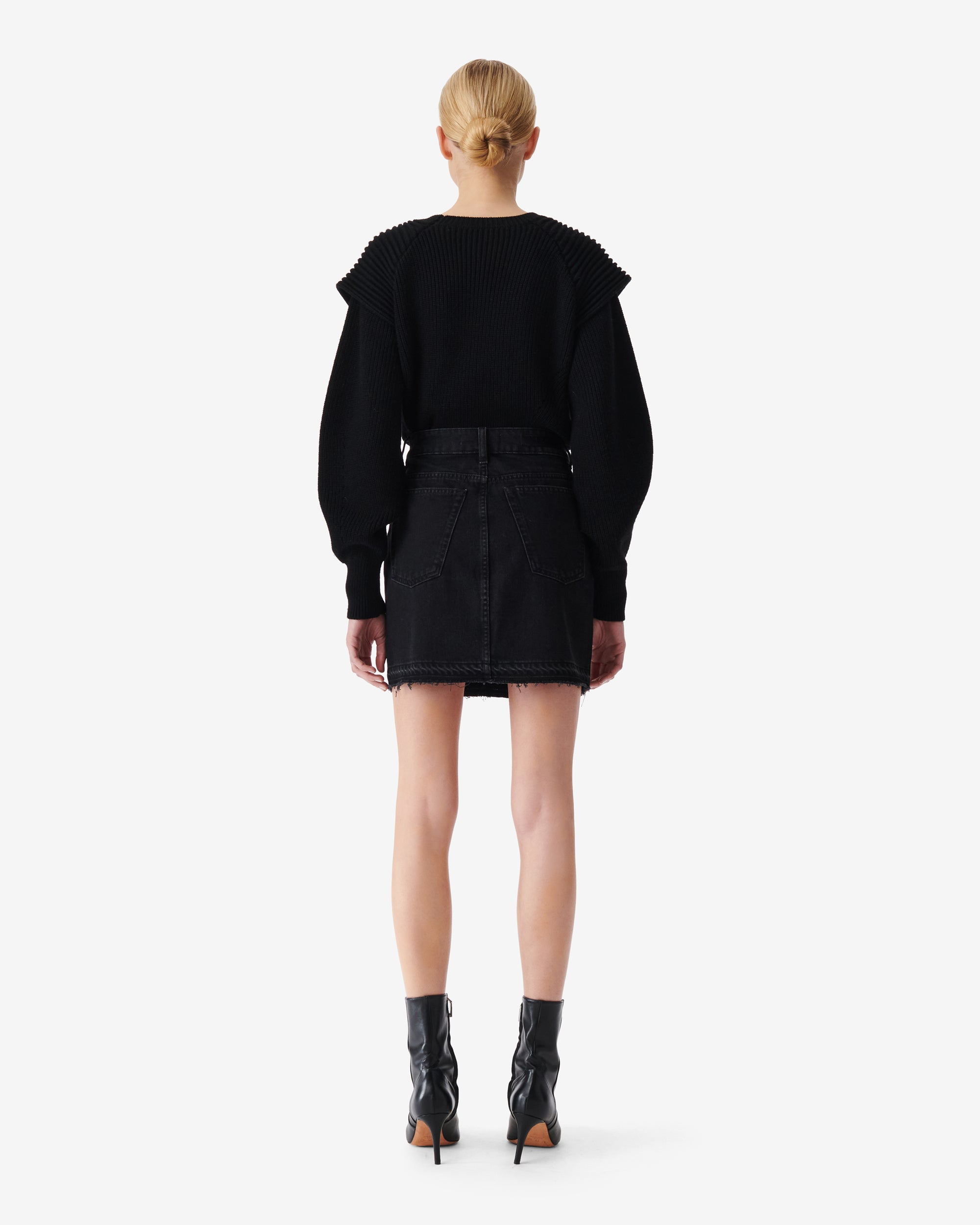 Kavala short skirt - Black Stone