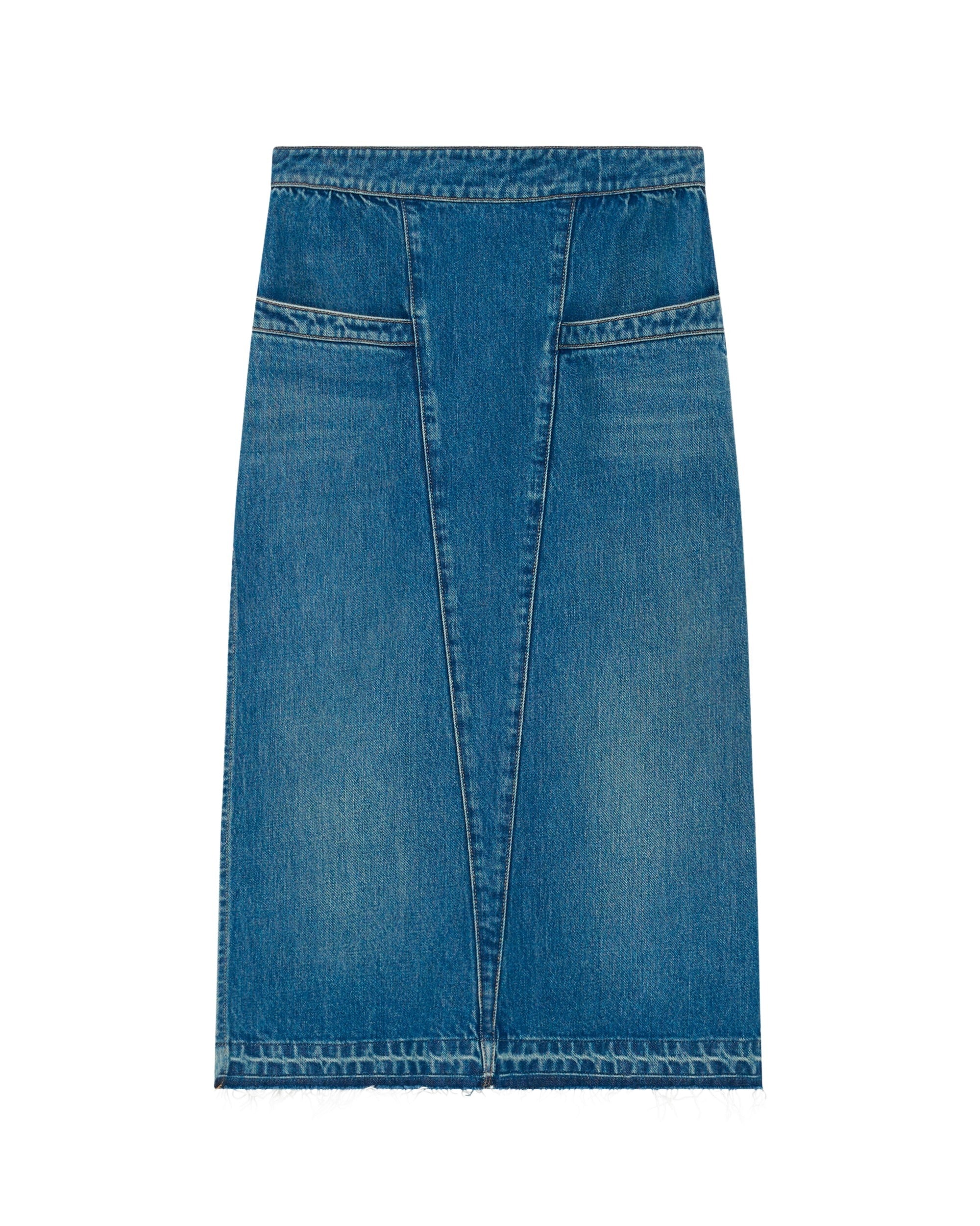 Lamy midi skirt in denim - Mid Blue Used