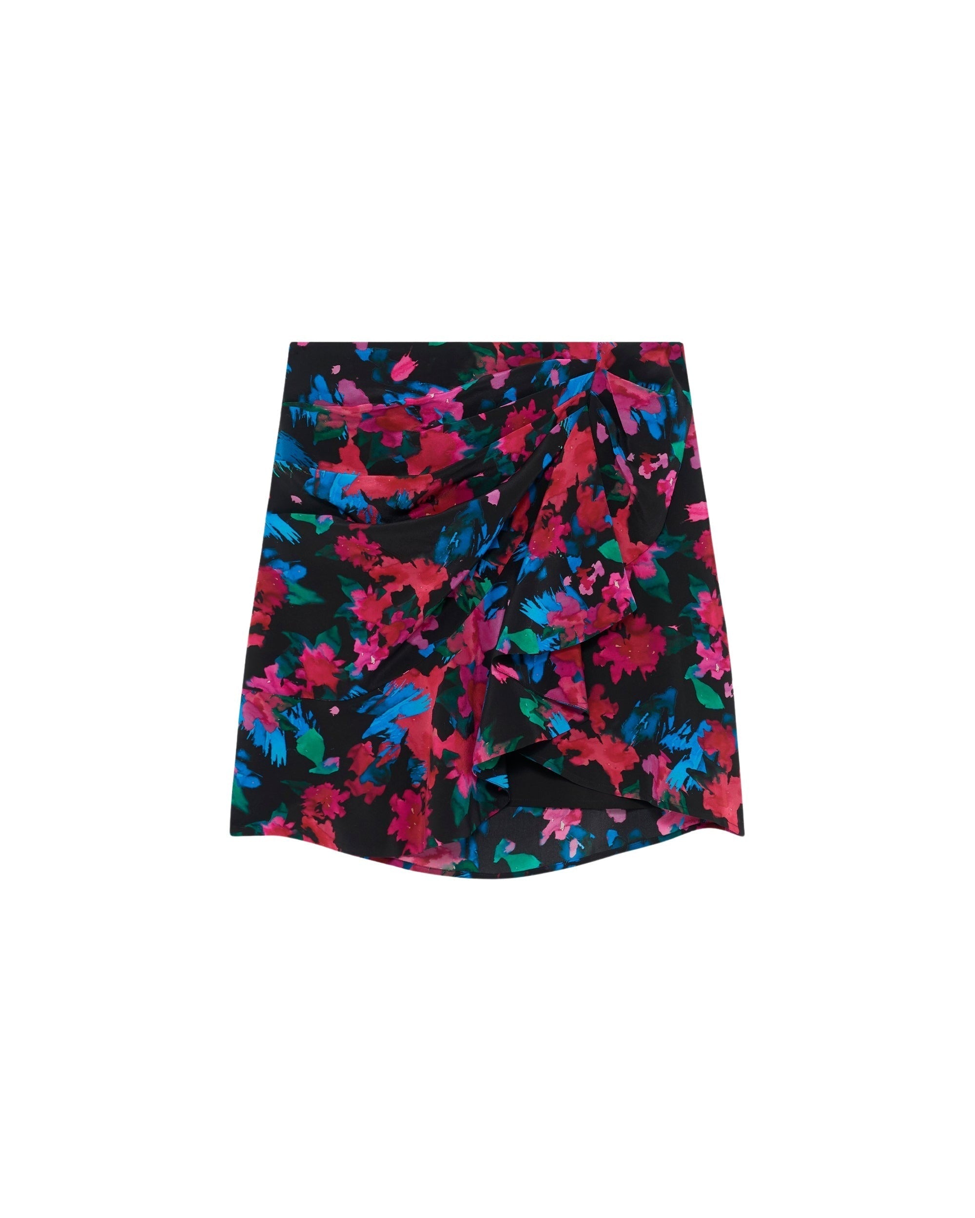 Melissa skirt in silk - Black Multico