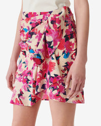Melissa skirt in silk - Multico Ecru