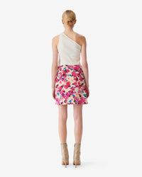 Melissa skirt in silk - Multico Ecru