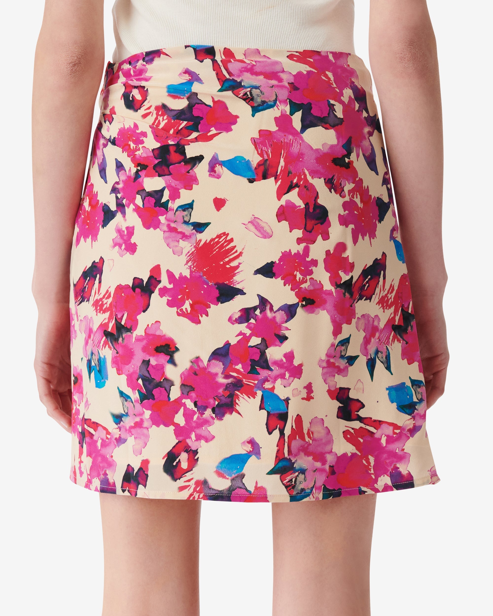 Melissa skirt in silk - Multico Ecru