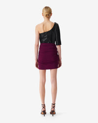 Menia short skirt - Fushia & Black
