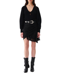 Nuda short skirt - Black Metallic