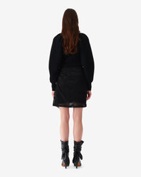 Nuda short skirt - Black Metallic