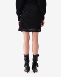 Nuda short skirt - Black Metallic