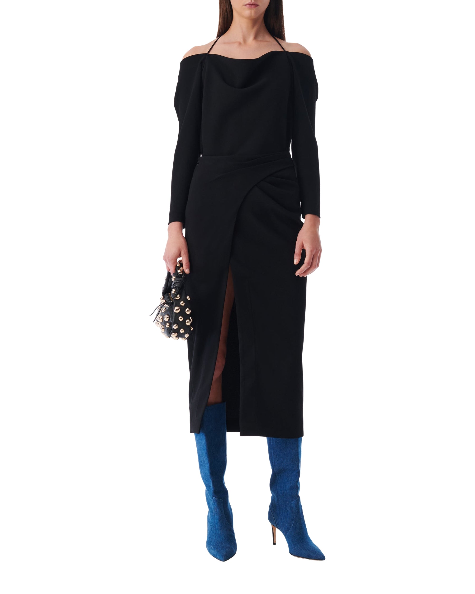 Pumiko slit skirt - Black