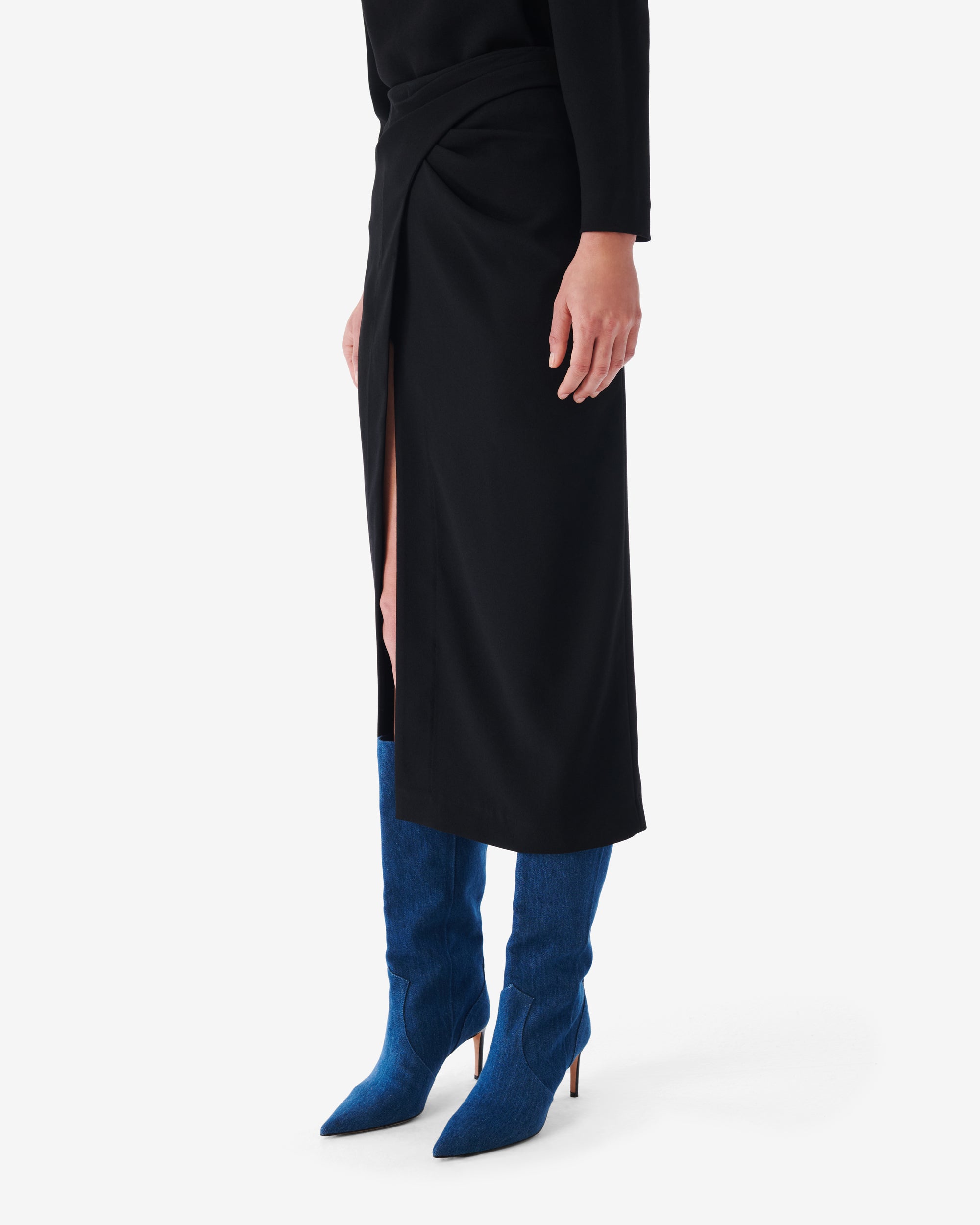 Pumiko slit skirt - Black