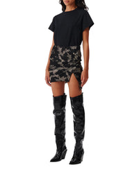 Tirana short skirt - Black & Gold