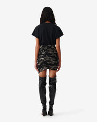 Tirana short skirt - Black & Gold