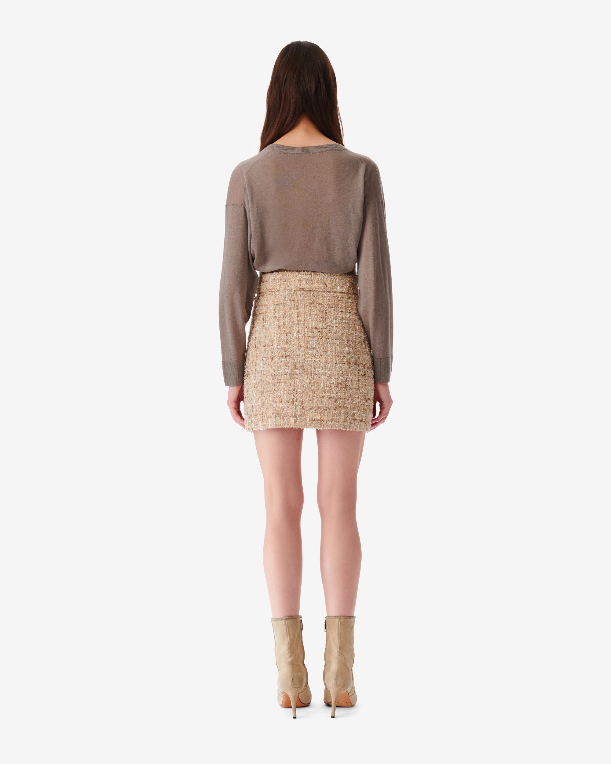 Tomia short skirt - Mixed Beige