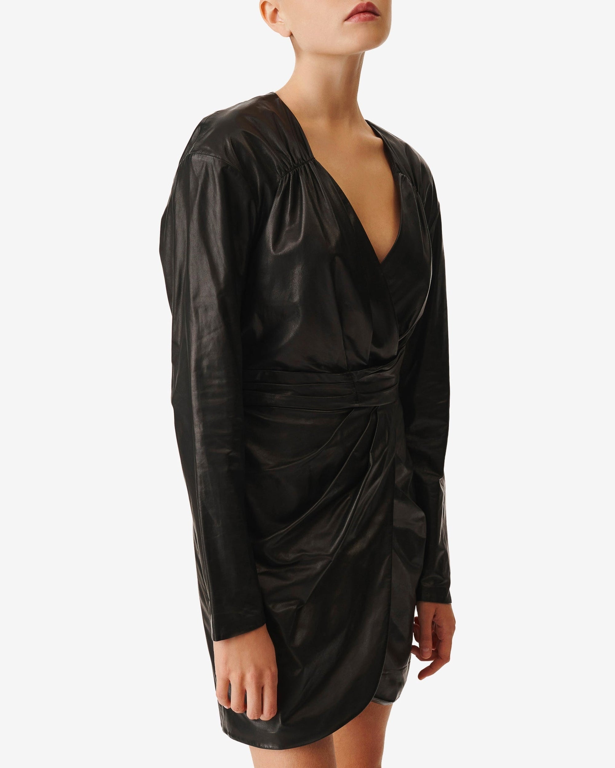 Belina leather dress - Black