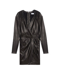 Belina leather dress - Black