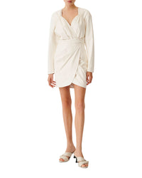 Belina leather dress - Natural White