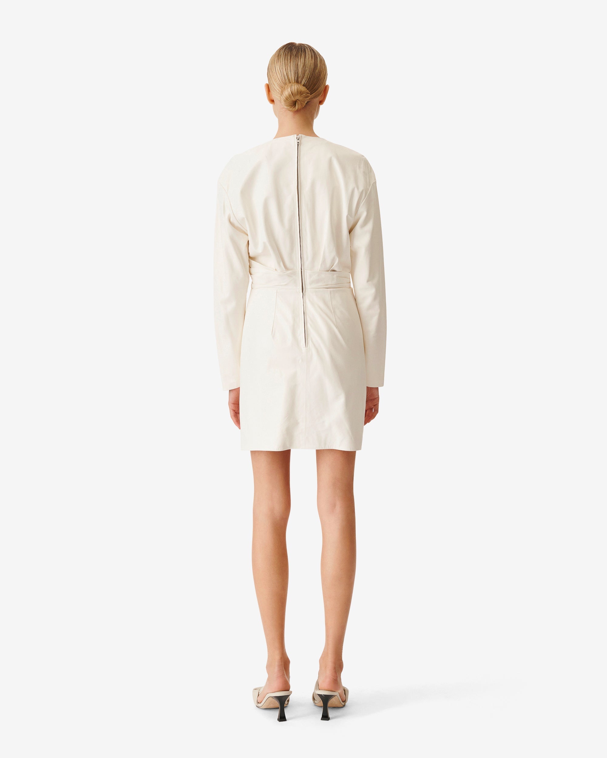 Belina leather dress - Natural White