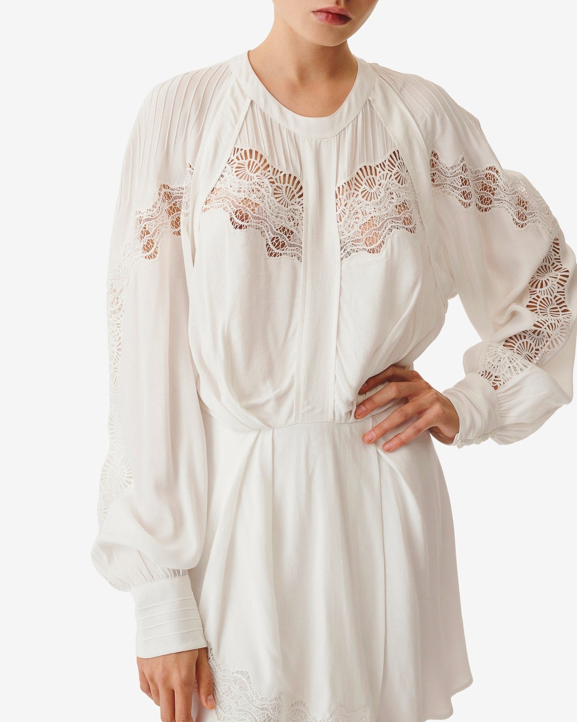 Belinda short dress - Ecru