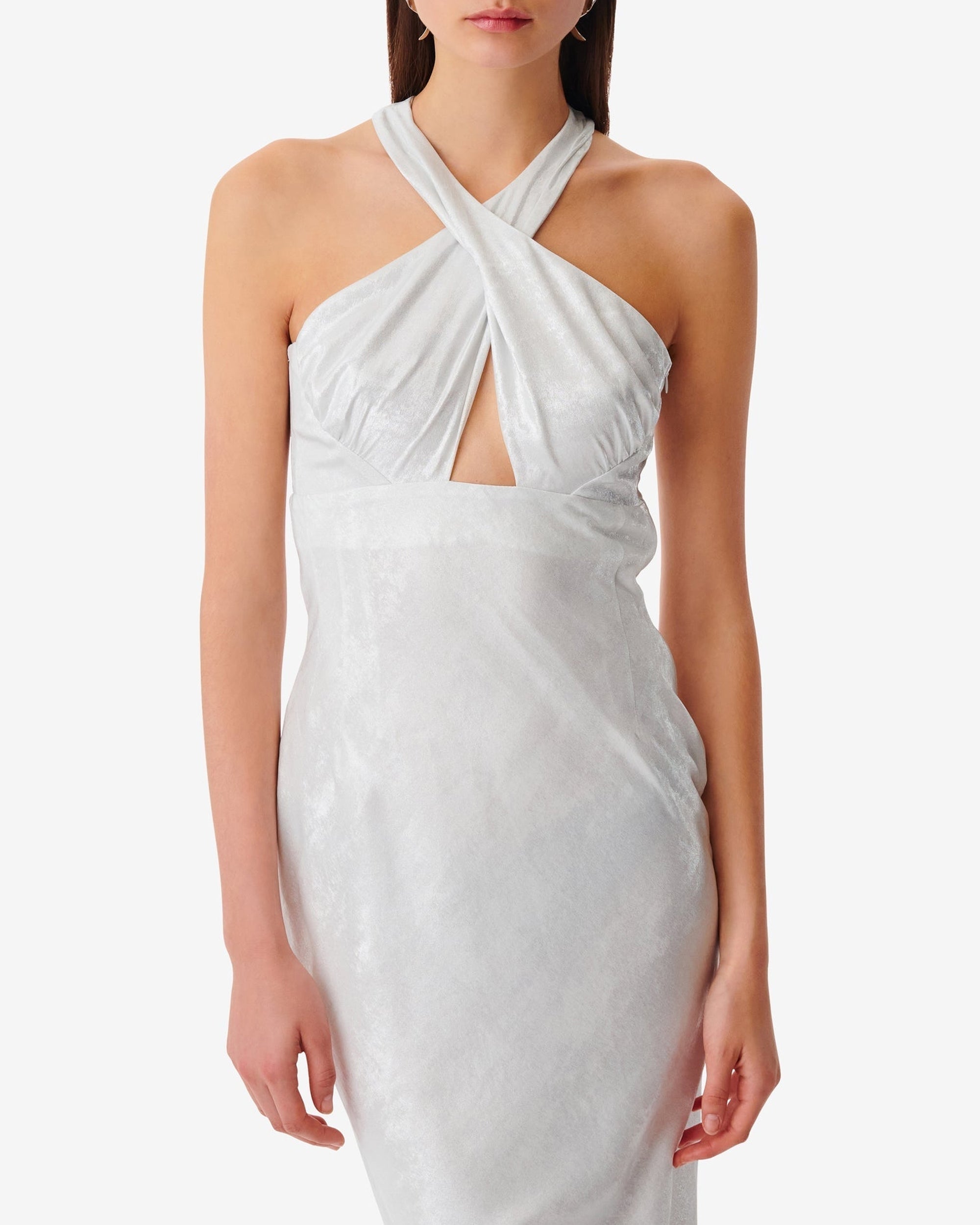 Calvino maxi dress - Pearly White