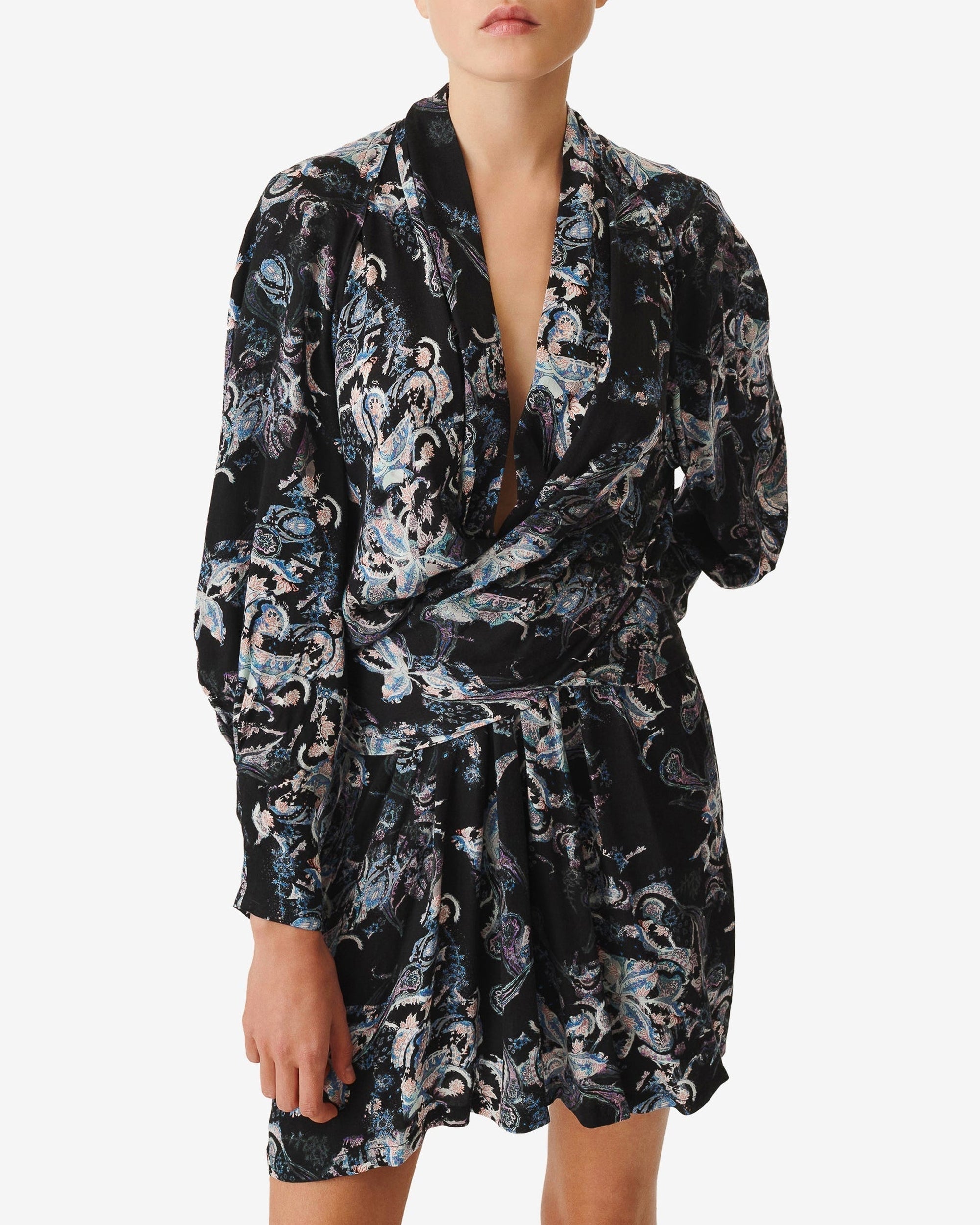 Camolla short dress - Black Multico