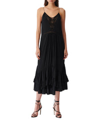 Cliff silk maxi dress - Black