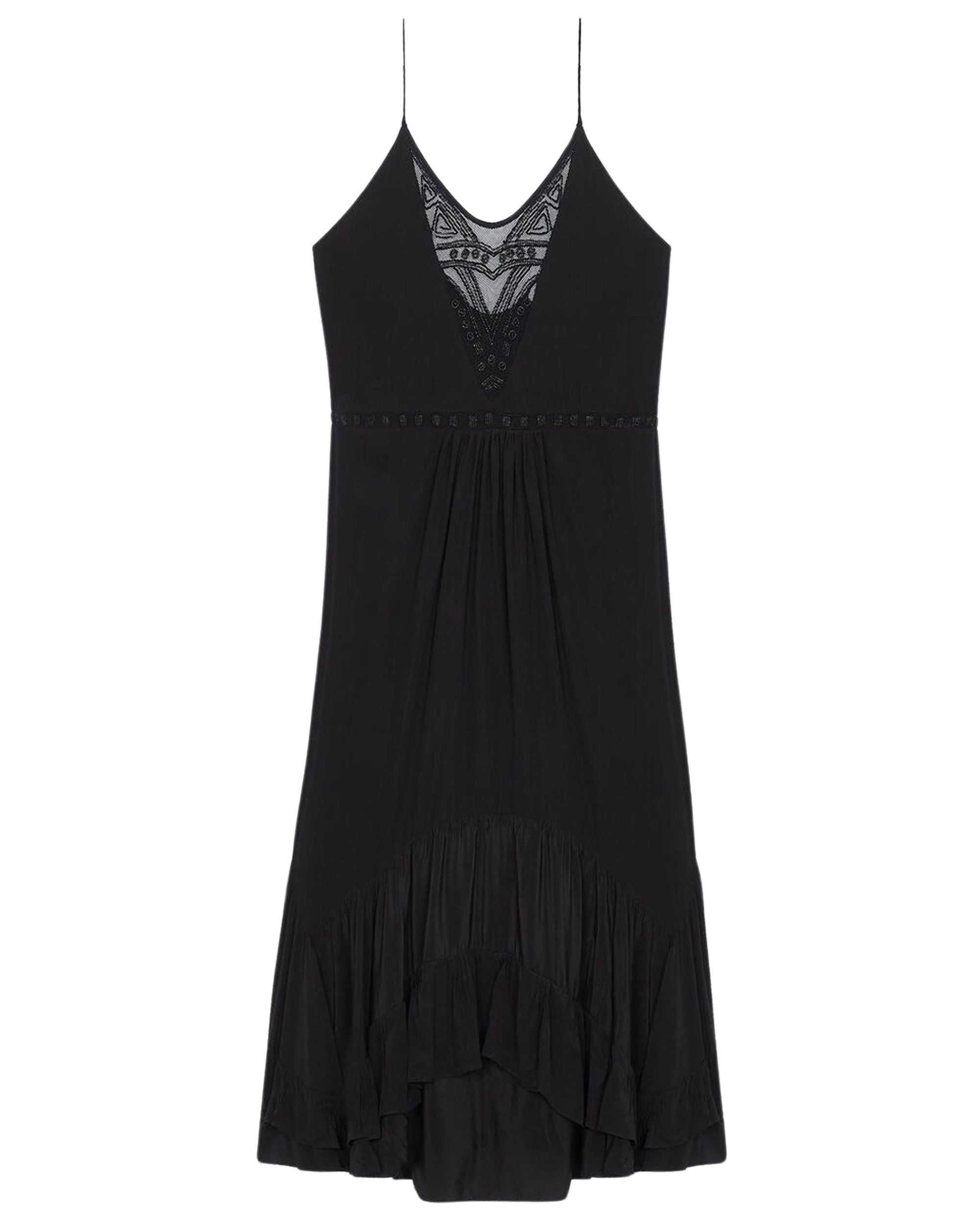 Cliff silk maxi dress - Black