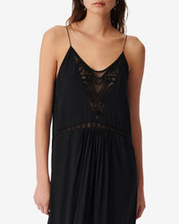 Cliff silk maxi dress - Black