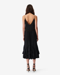 Cliff silk maxi dress - Black