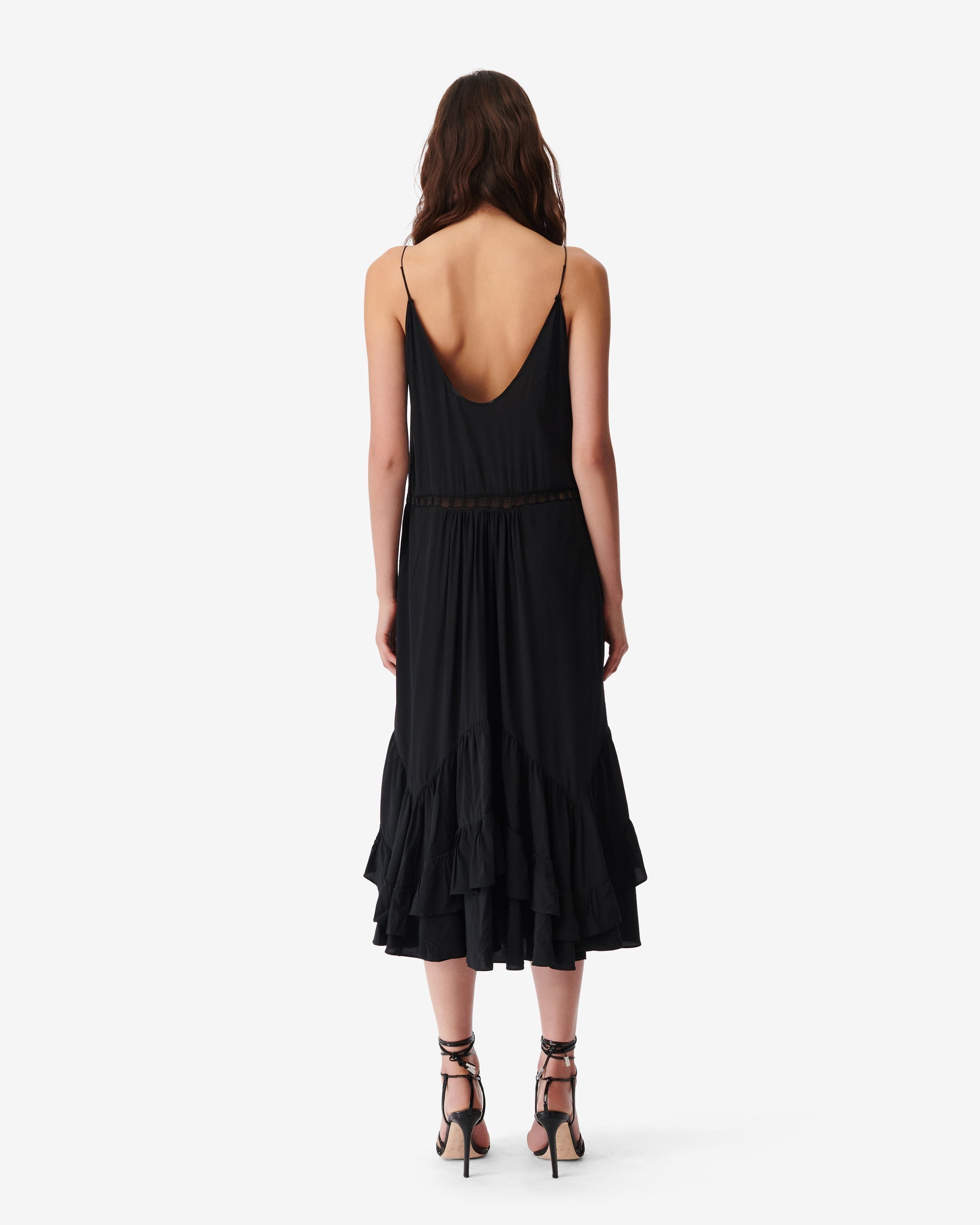Cliff silk maxi dress - Black