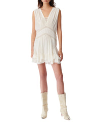 Conor dress in silk - Ecru