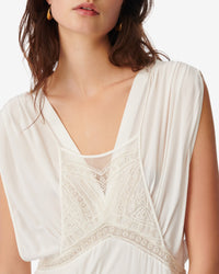 Conor dress in silk - Ecru