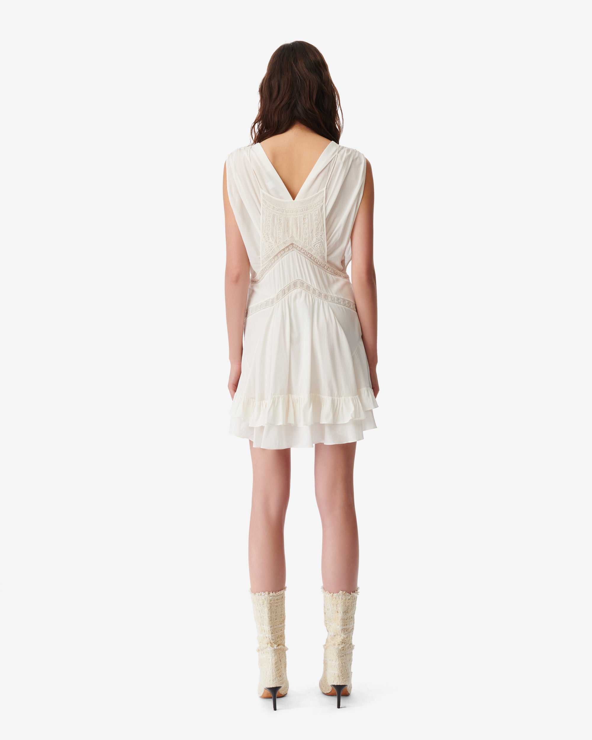 Conor dress in silk - Ecru