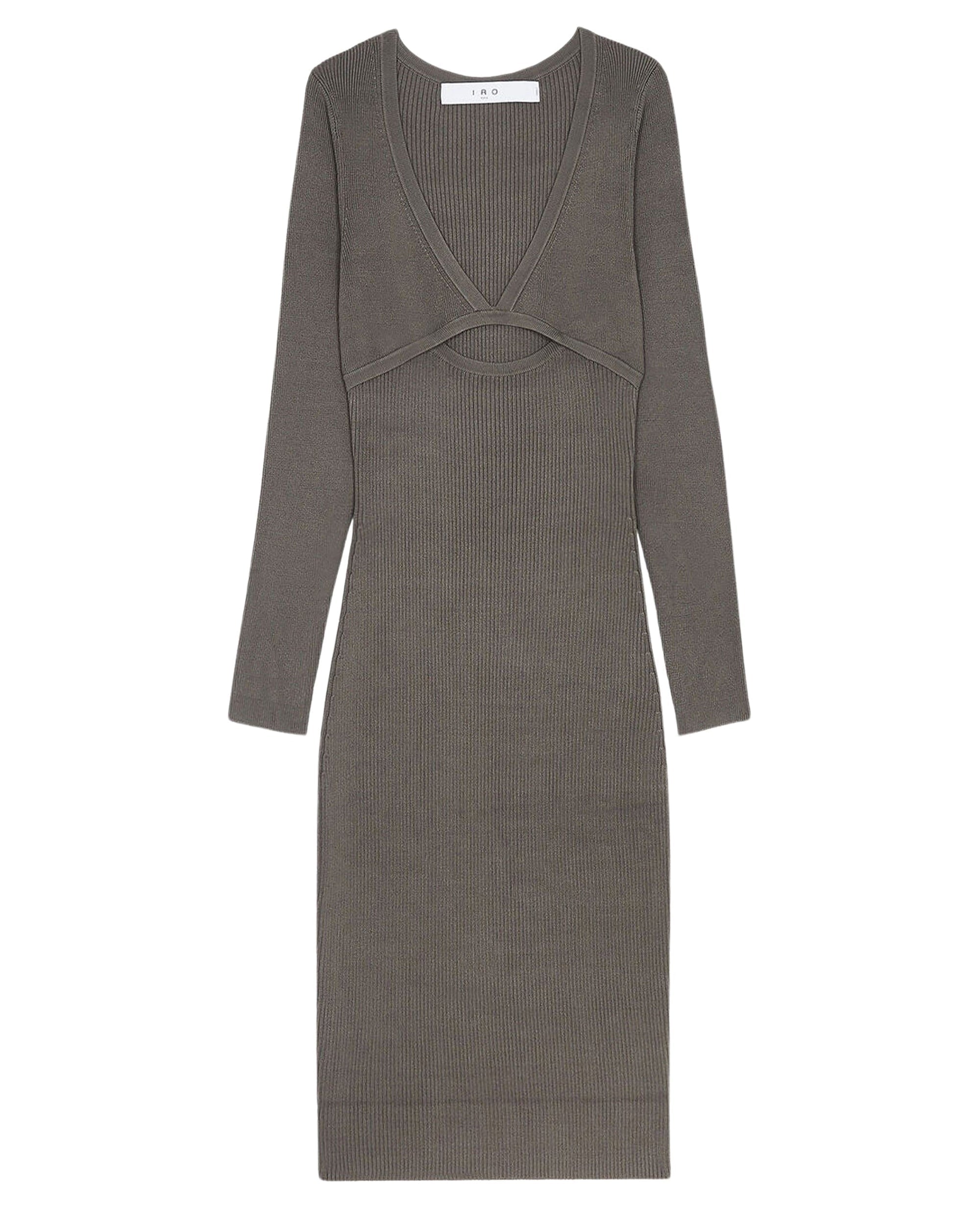 Eugenia midi-length dress - Stone Grey