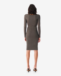 Eugenia midi-length dress - Stone Grey