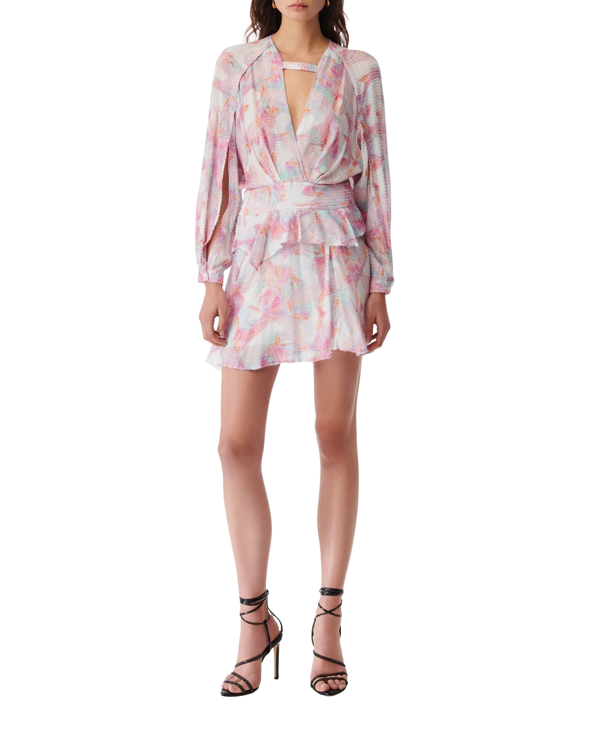 Franci short dress - Light Pink Multico