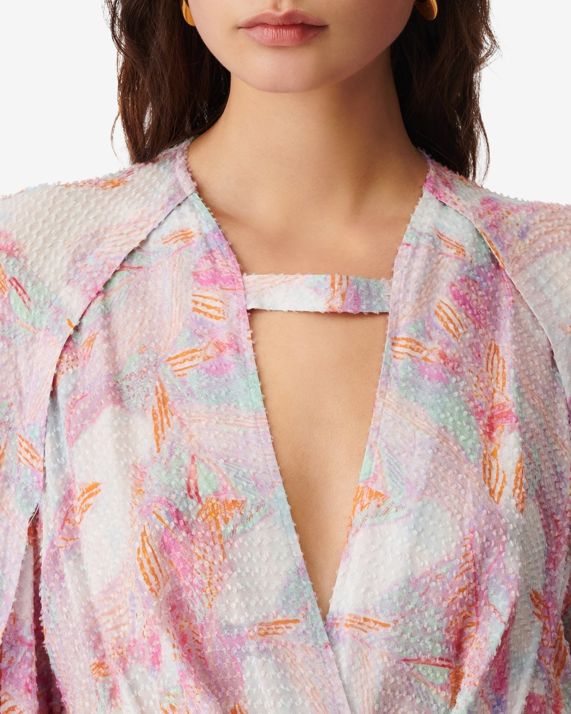 Franci short dress - Light Pink Multico