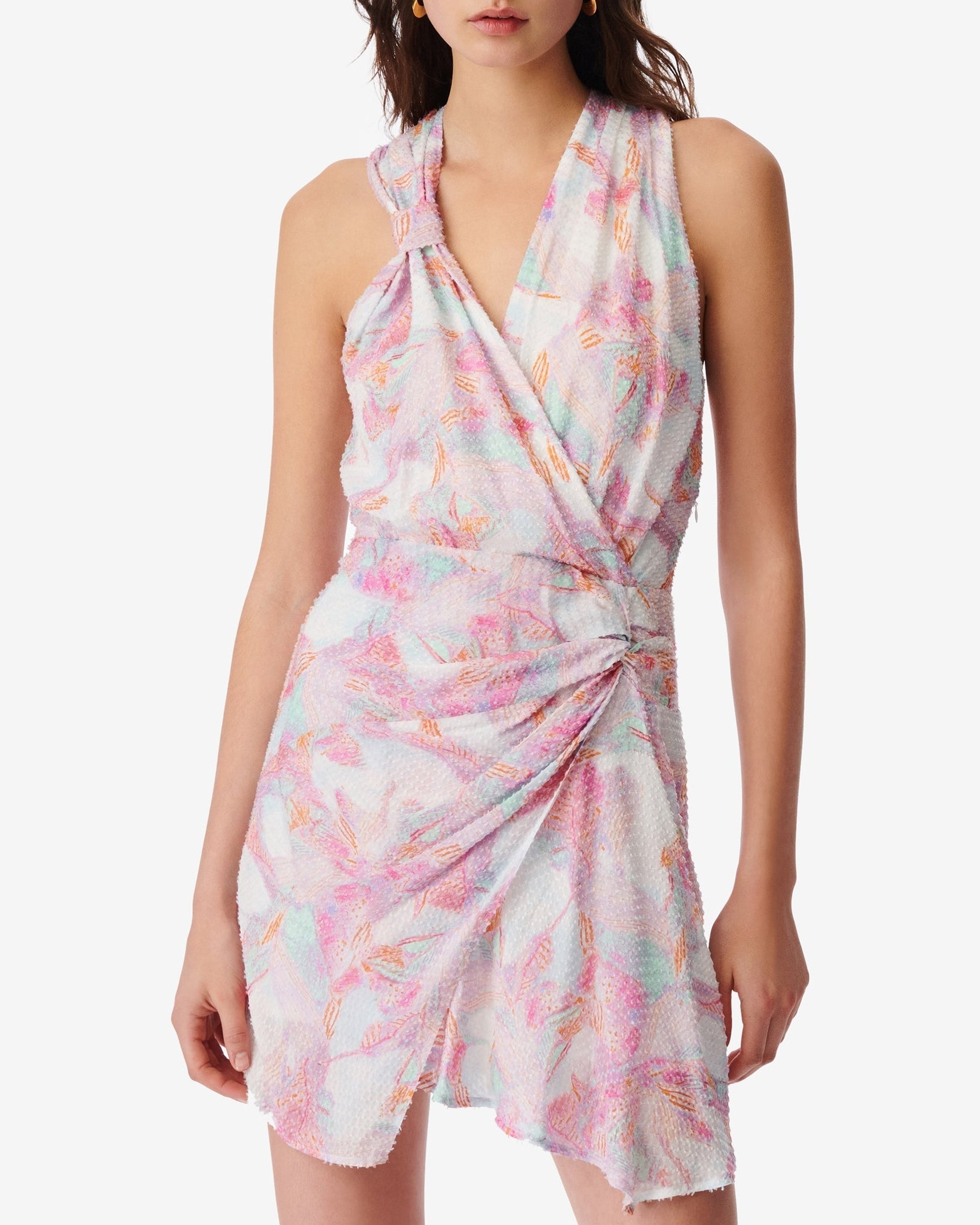 Fredja short dress - Light Pink Multico