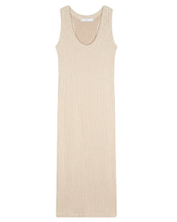 Galatea maxi dress - Taupe & Ecru
