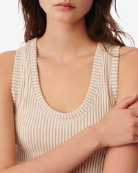 Galatea maxi dress - Taupe & Ecru